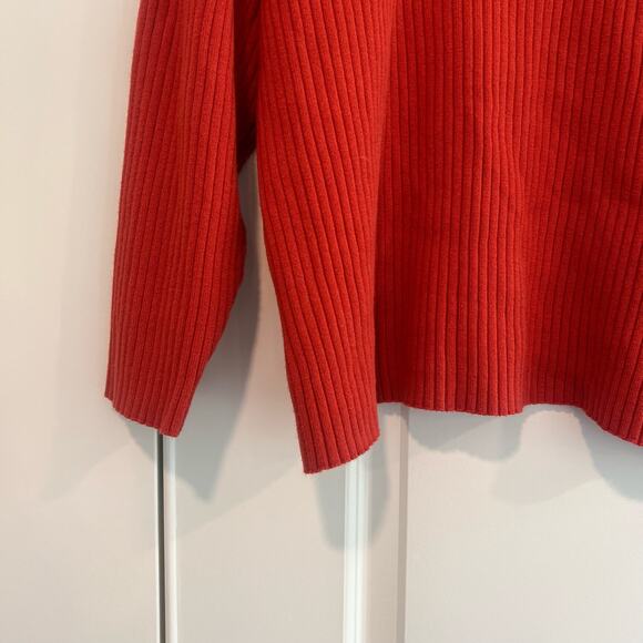 Lane Bryant Women's Plus Size Women's Ribbed Sweater‎ Rust Orange Size 26/28 - Picture 2 of 8